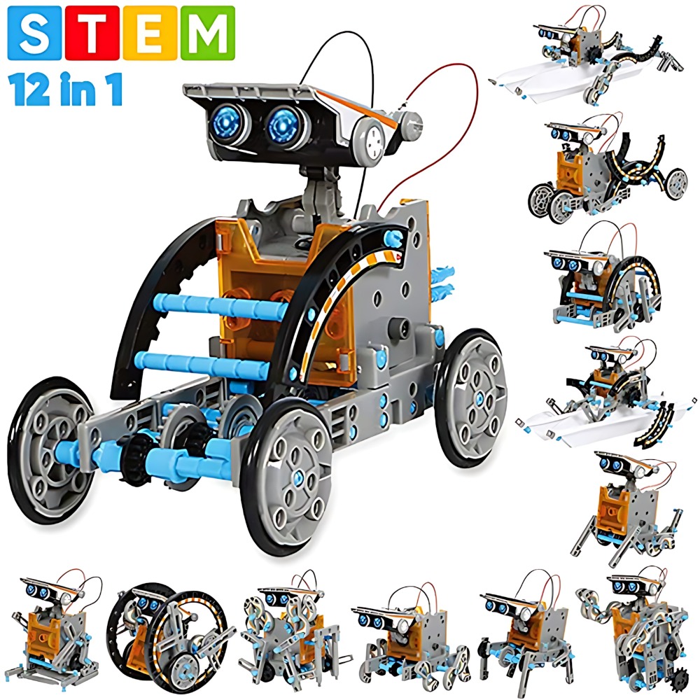 Science Toys Diy - Solar Robot Building Blocks 12 In