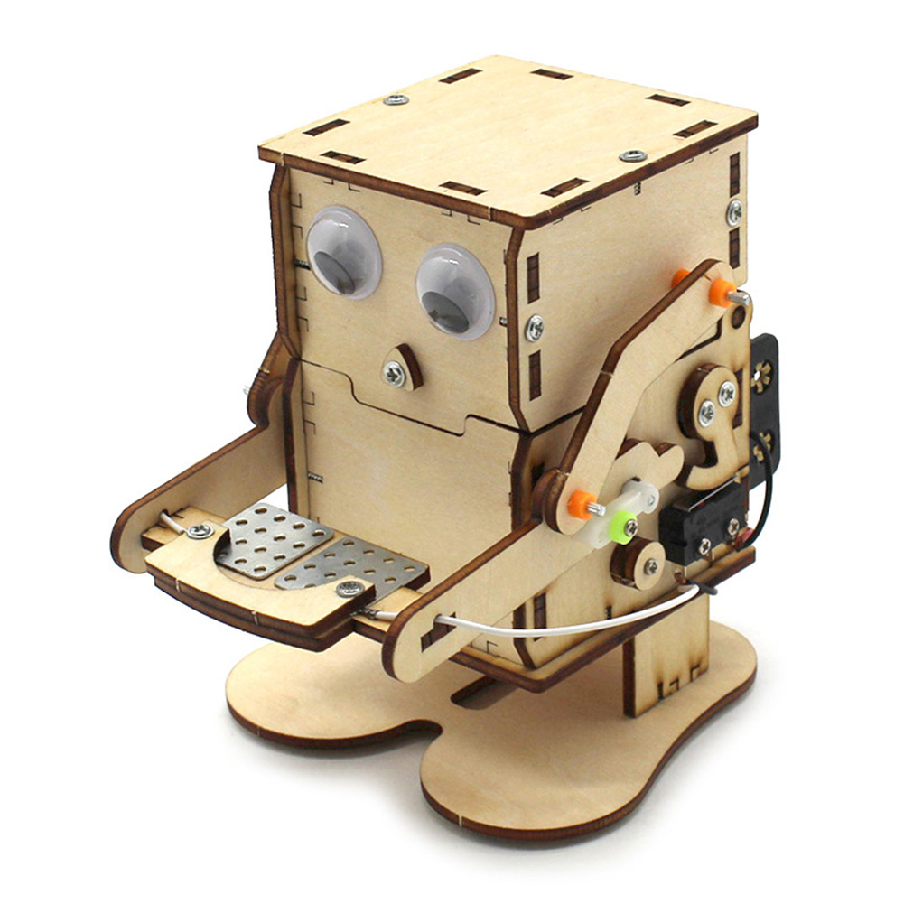 Science Project Kit - Robot Eating Coin Wood DIY Model