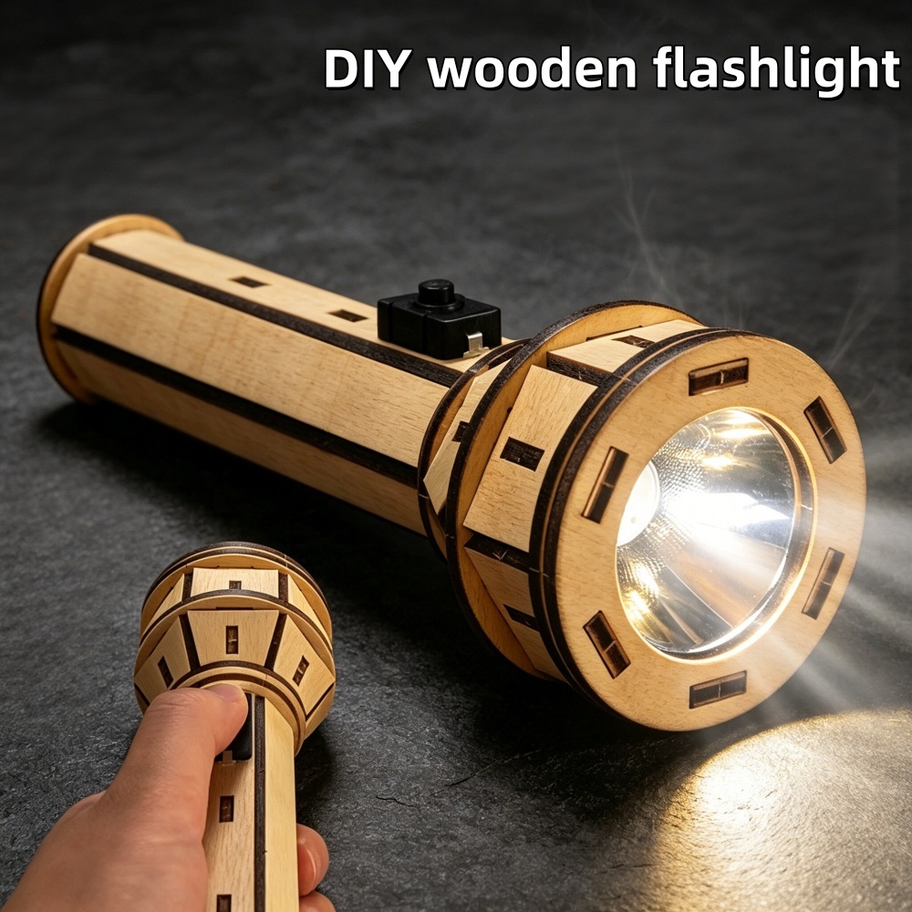 Wooden DIY Flashlight Puzzle K - Science Project Kit recension och pris