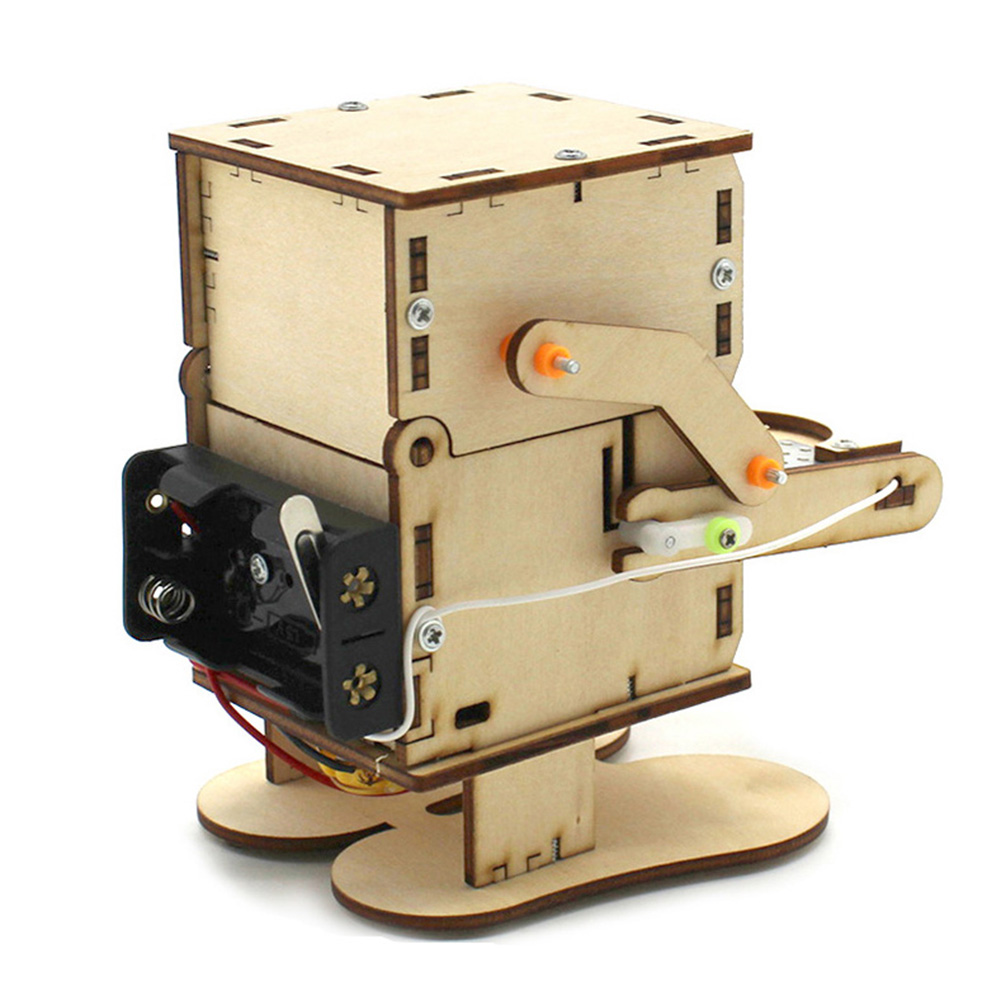 Wooden Assemble DIY Robot Eati - Science Project Kit recension och pris
