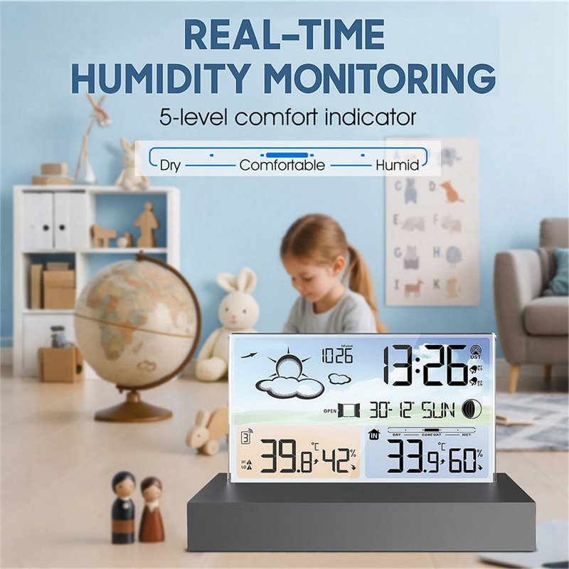 NEW HOT In Stock-Digital Weath - Weather Station Indoor recension och pris